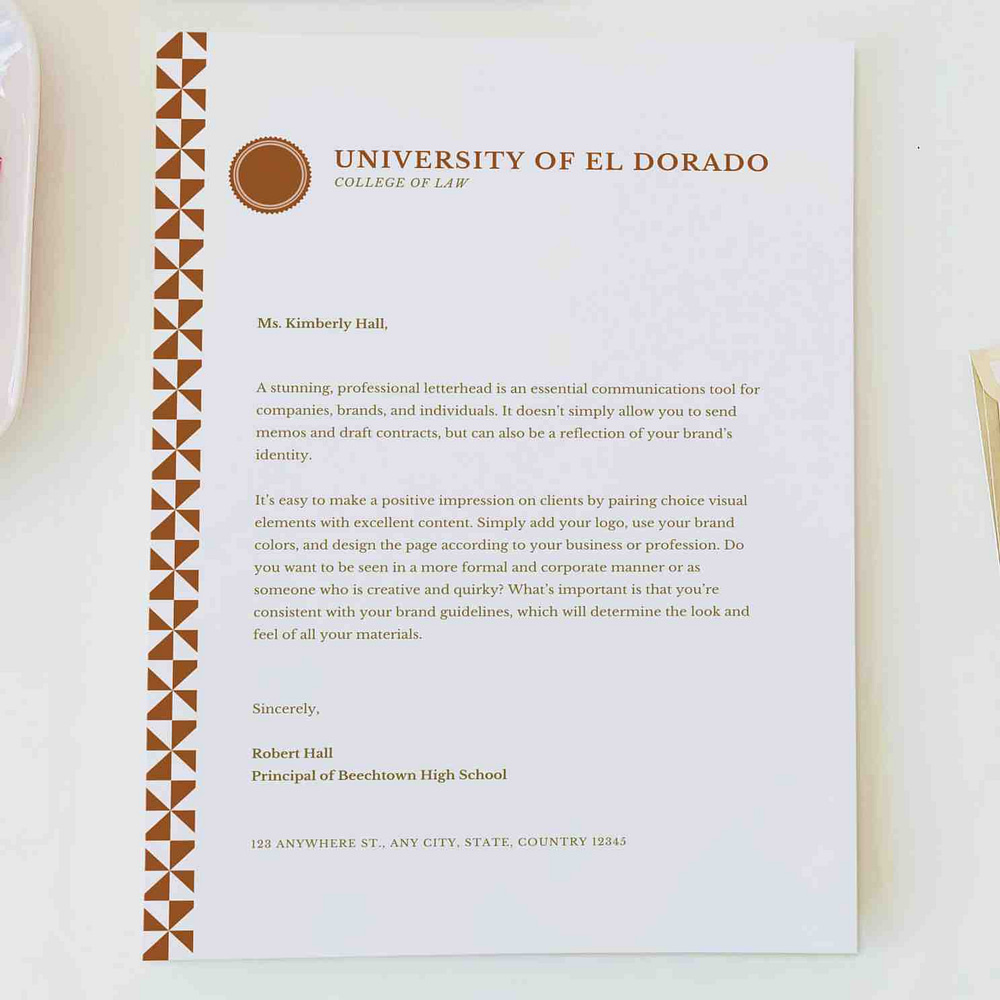 Design 106 - School College letterhead send online - PostPatra.com
